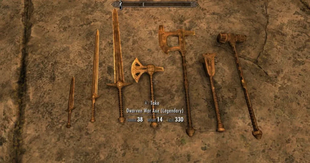 Dwarven Weapons in Skyrim