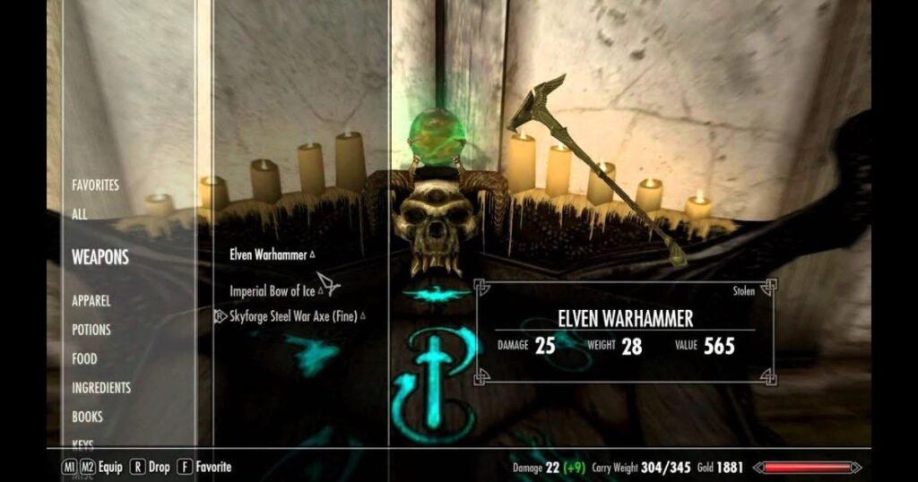 skyrim enchanted weapons ID