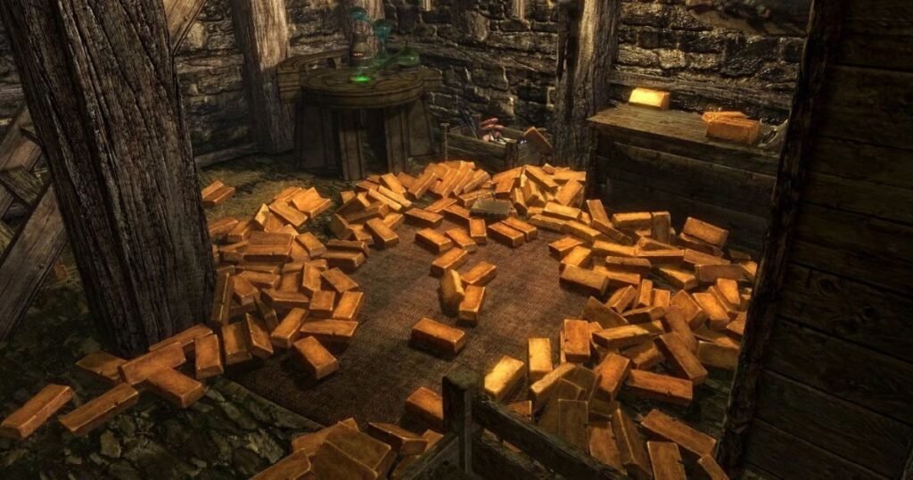 where can you find gold ingots in Skyrim